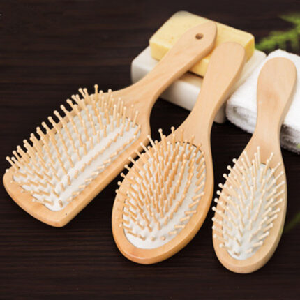 Peigne en bois anti-statique contre la perte de cheveux