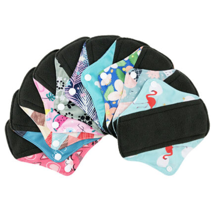 Serviette sanitaire lavable respirante et imperméable au charbon de bambou