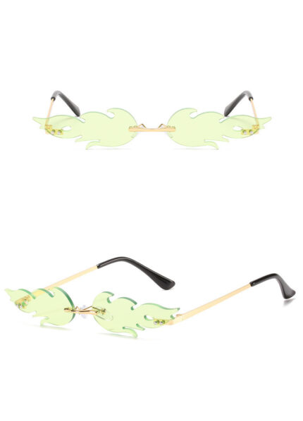 Lunettes de soleil sans monture. Lunettes de personnalité amusantes en forme étrange