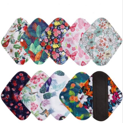 Serviette hygiénique imperméable en coton de bambou lavable