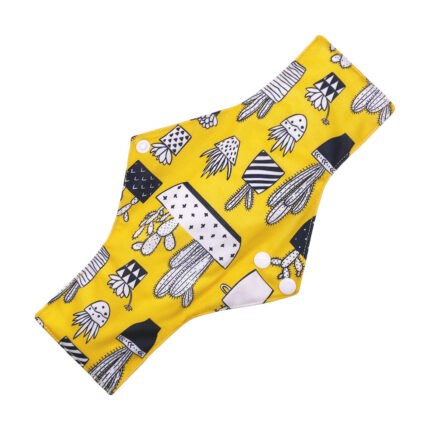 Serviette hygiénique en tissu lavable imperméable et étanche réutilisable