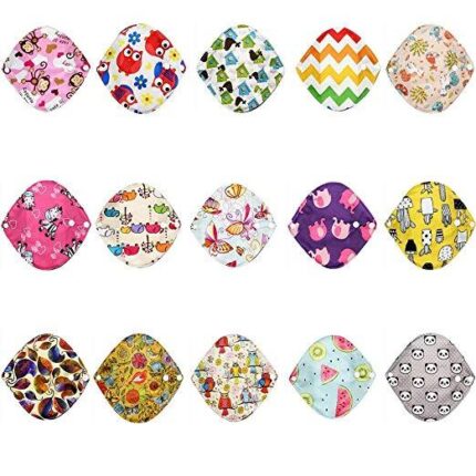 Serviette hygiénique lavable au charbon de bambou