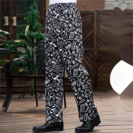 Pantalon de chef rayé pour cuisines