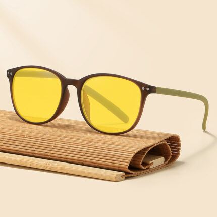 Lunettes rétro anti-lumière bleue pour vision nocturne