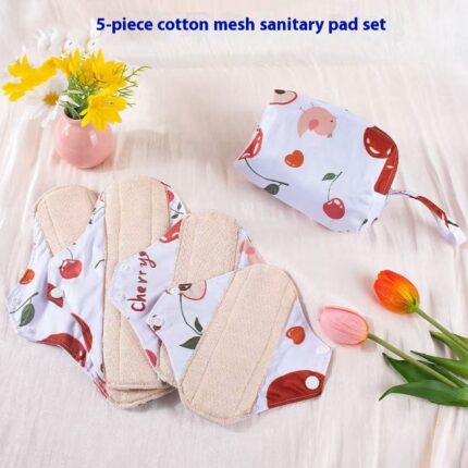 Serviette lavable et réutilisable en tissu de coton maillé