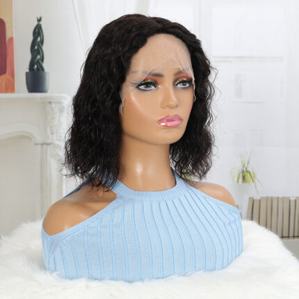 Perruque Bob bouclé U-Part cheveux naturels