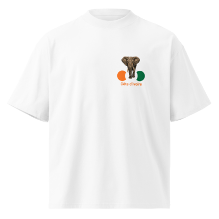 Unisex organic oversized high neck t-shirt